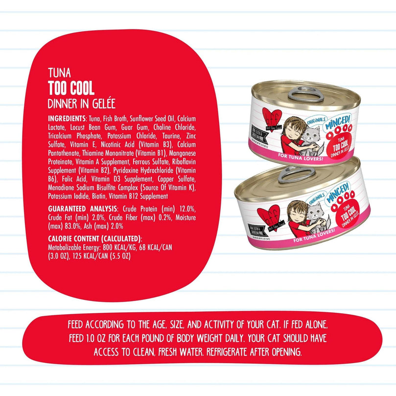 BFF Cat Originals Tuna Too Cool Tuna Dinner in Gele 3oz. (Case of 24) - Pet Store X