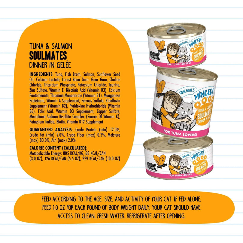 BFF Cat Originals Tuna and Salmon Soulmates Dinner in Gele 3oz. (Case of 24) - Pet Store X