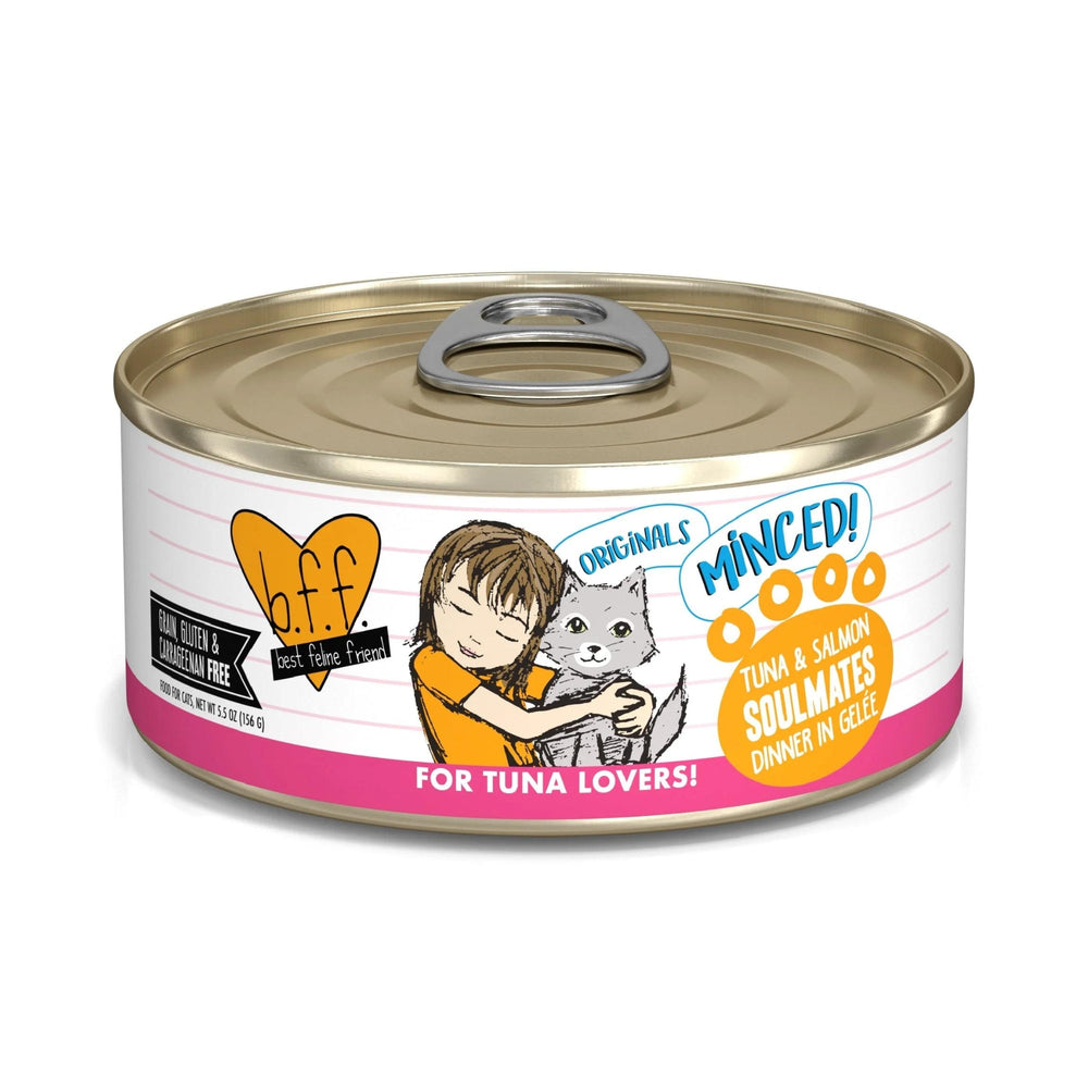 BFF Cat Originals Tuna and Salmon Soulmates Dinner in Gelee 55oz (Case of 24) for your Pet Cat with Pet Store X!