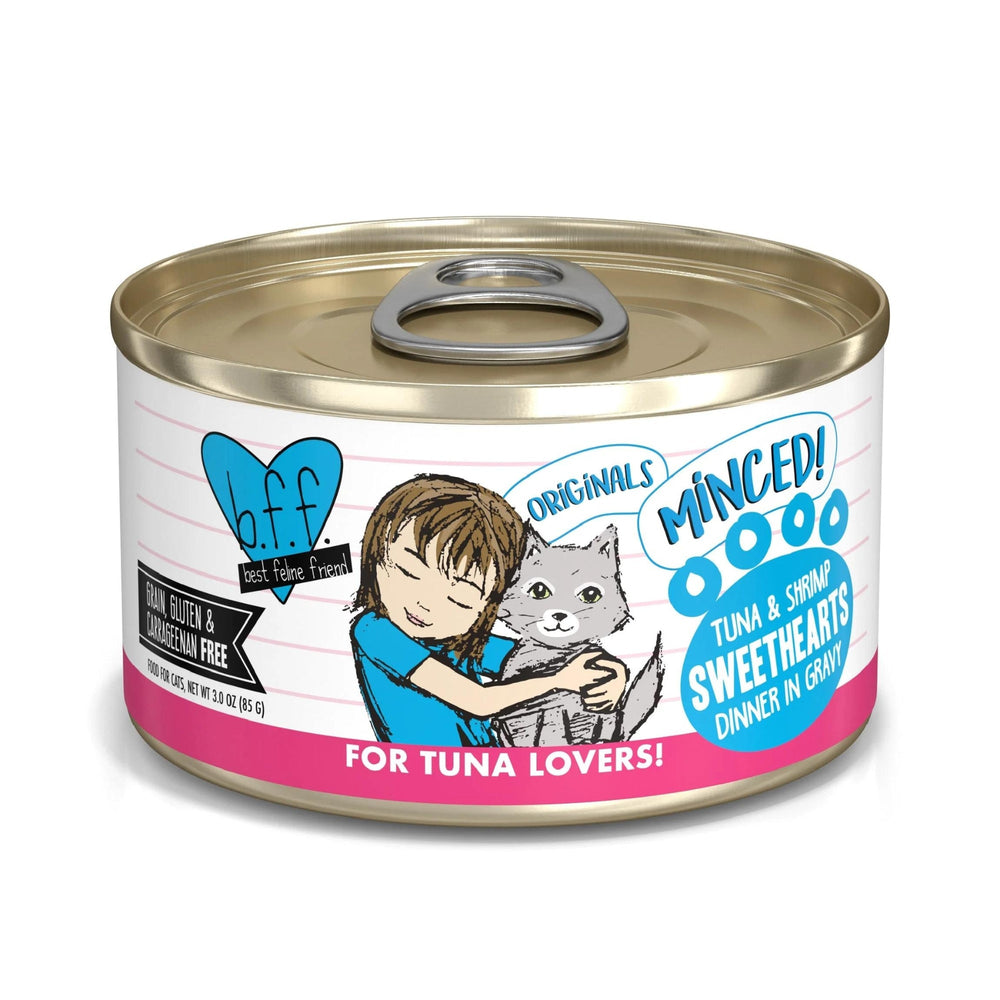 BFF Cat Originals Tuna and Shrimp Sweethearts Dinner in Gravy 3oz (Case of 24) for your Pet Cat with Pet Store X!