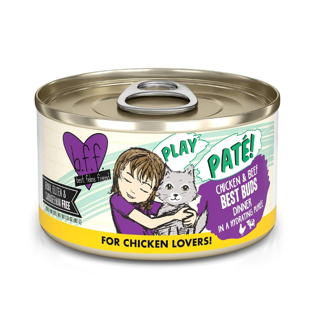 BFF Cat Play Chicken and Beef Best Buds Dinner 28oz(Case of 12) for your Pet Cat with Pet Store X!