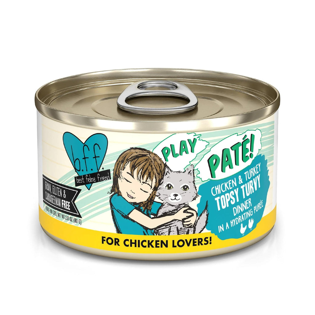 BFF Cat Play Chicken and Turkey Topsy Turvy Dinner 28oz (Case of 12) for your Pet Cat with Pet Store X!