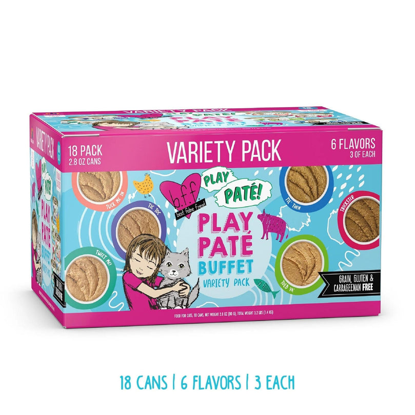 BFF Cat Play Pat Partay! Variety Pack 3oz. (Case of 12) - Pet Store X