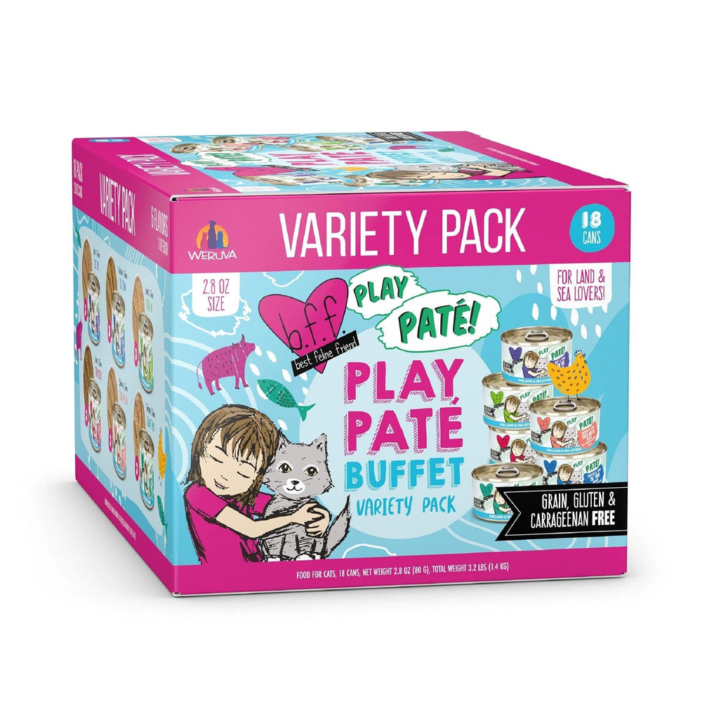 BFF Cat Play Pat Partay! Variety Pack 3oz. (Case of 12) - Pet Store X