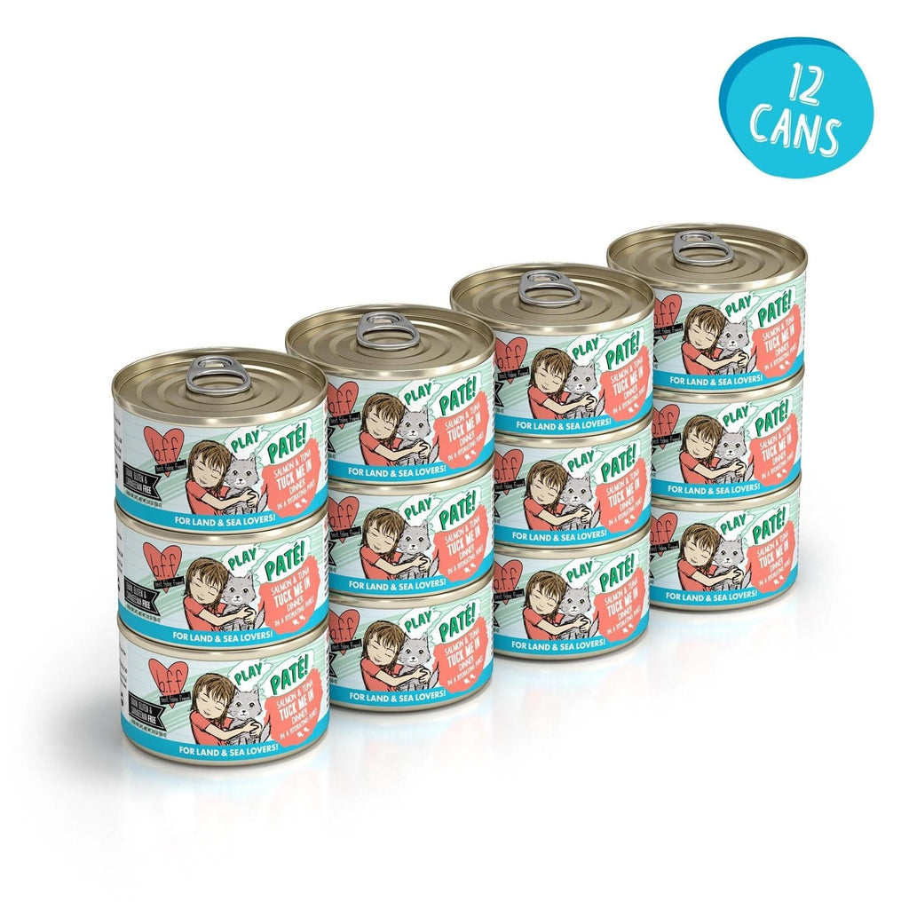 BFF Cat Play Salmon and Tuna Tuck Me In Dinner 2.8oz. (Case of 12) - Pet Store X