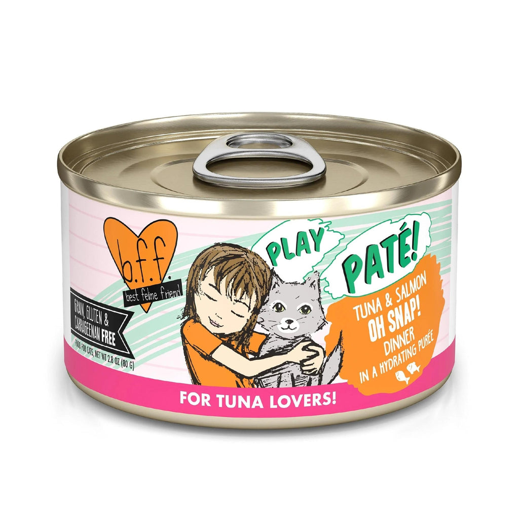 BFF Cat Play Tuna and Salmon Oh Snap! Dinner 28oz (Case of 12) for your Pet Cat with Pet Store X!