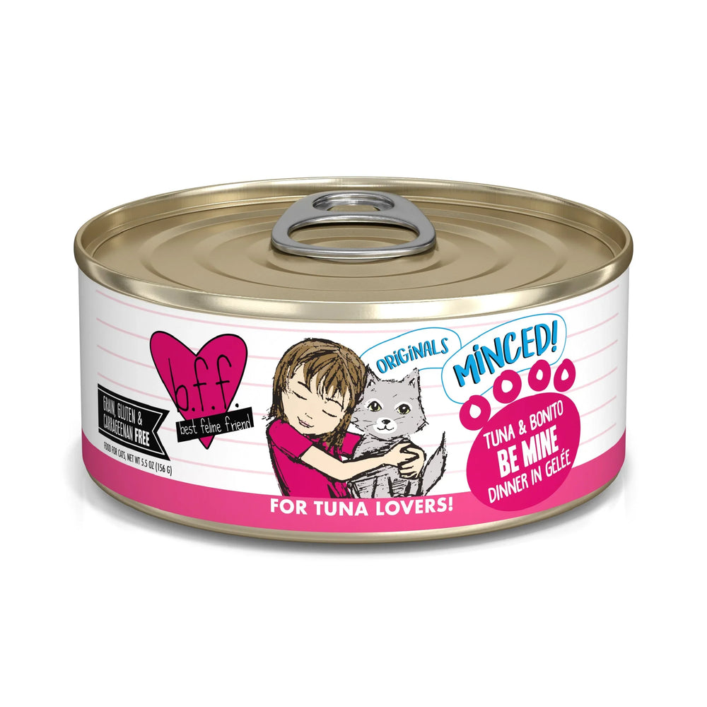 BFF Cat Tuna and Bonito Be Mine Dinner in Gele 55oz (Case of 24) for your Pet Cat with Pet Store X!