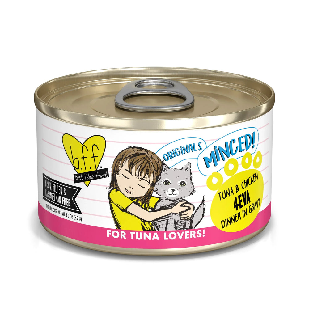 BFF Cat Tuna and Chicken 4Eva Dinner in Gravy 3oz (Case of 24) for your Pet Cat with Pet Store X!