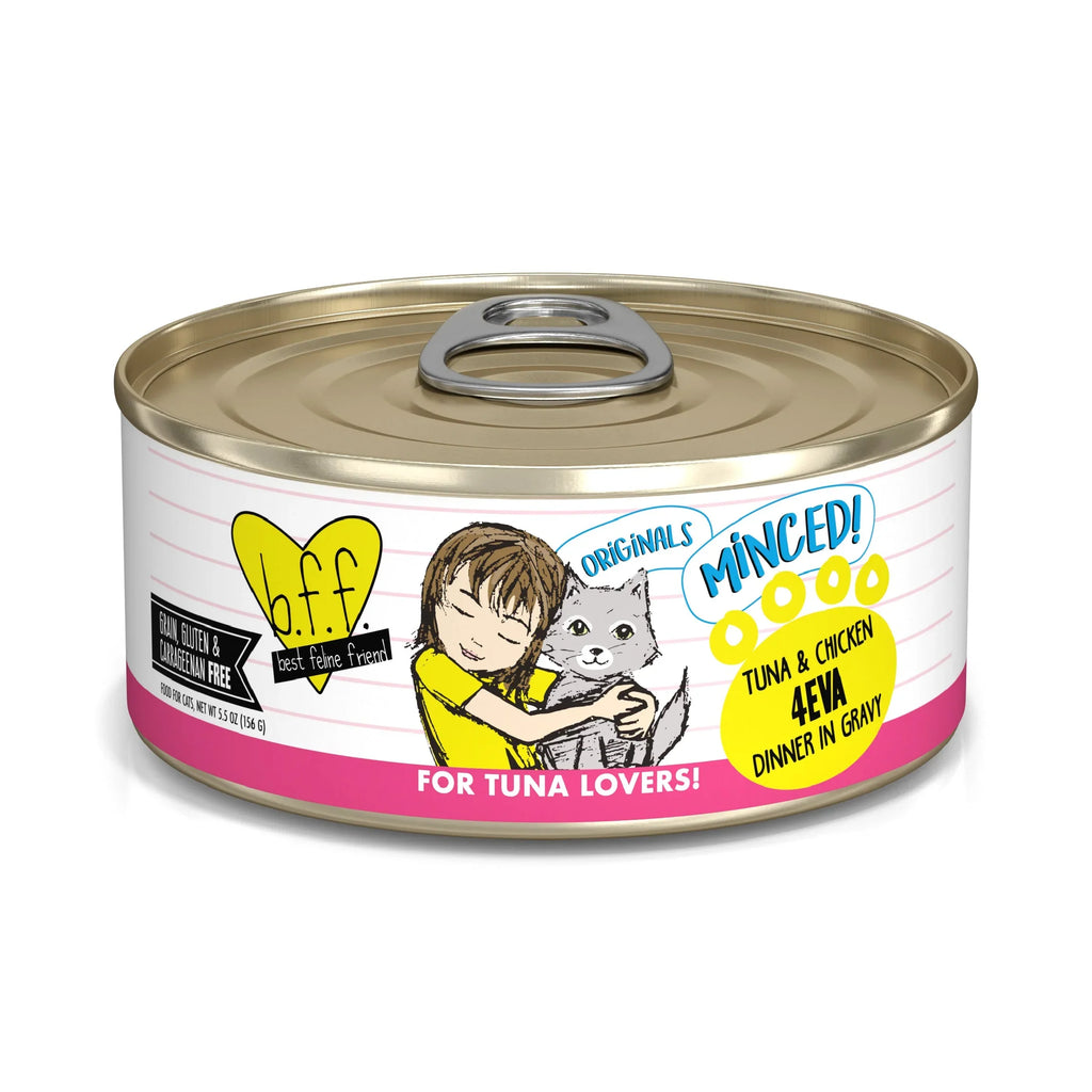 BFF Cat Tuna and Chicken 4Eva Dinner in Gravy 55oz (Case of 24) for your Pet Cat with Pet Store X!