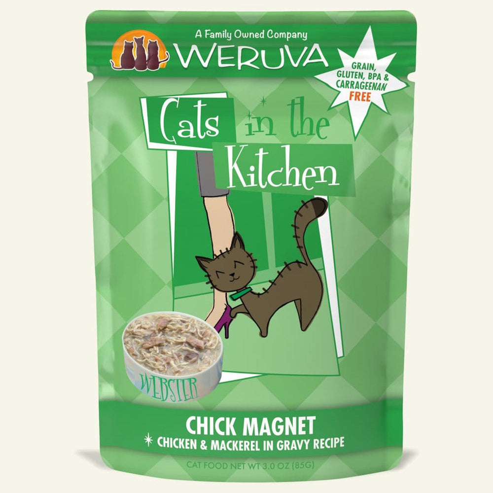 Cats In The Kitchen Chick Magnet Chicken & Mackerel in Gravy 3oz. Pouch (Case of 12) - Pet Store X