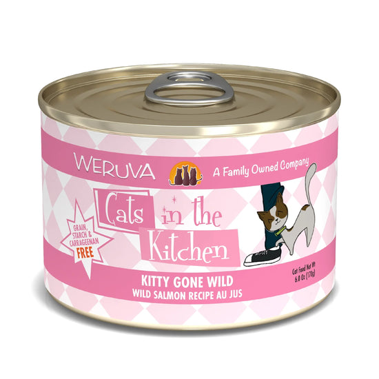 Cats In The Kitchen Kitty Gone Wild - Wild Salmon Recipe 6oz (Case of 24) for your Pet Cat with Pet Store X!