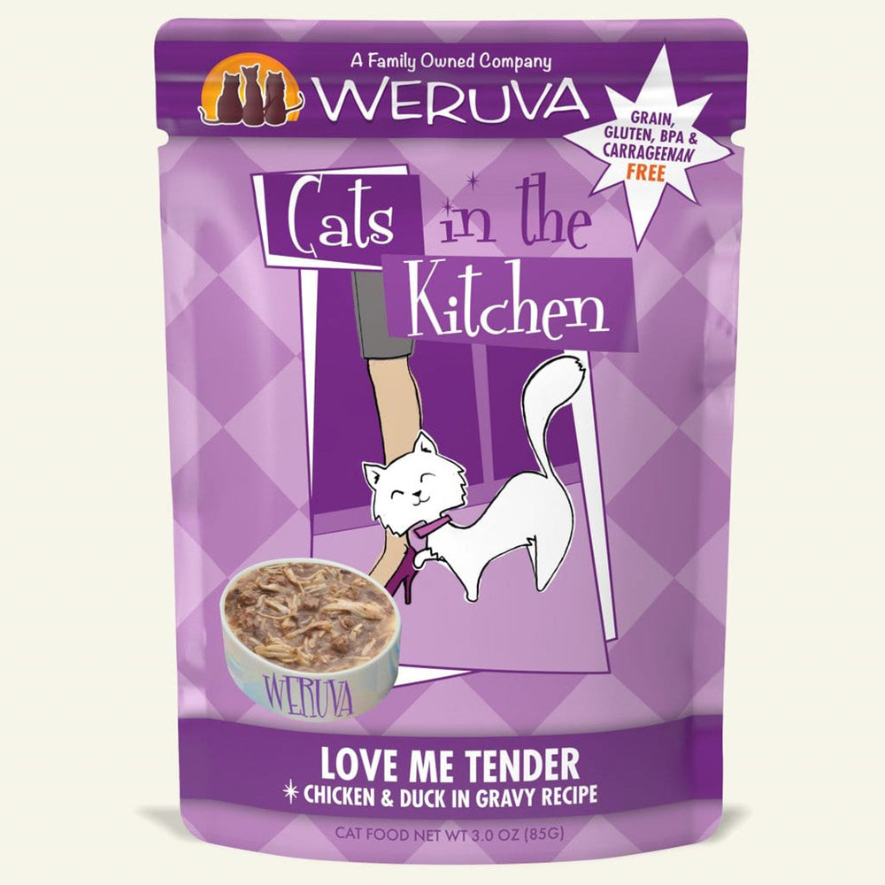 Cats In The Kitchen Love Me Tender Chicken & Duck in Gravy 3oz Pouch (Case of 12) for your Pet Cat with Pet Store X!