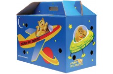 Cosmic Cat Shuttle Cardboard Cat Carrier Assorted 1ea - Pet Store X