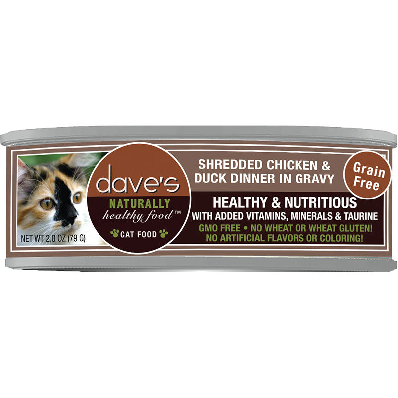 Dave's Cat Grain Free Shredded Chicken N Lamb 2.8oz. (Case of 24) - Pet Store X