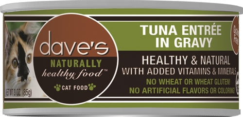 Dave's Naturally Healthy Cat Food; Tuna Entree In Gravy 132oz (Case of 12) for your Pet Cat with Pet Store X!