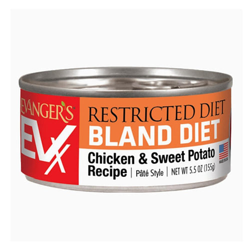 Evanger's EVx Restricted Diet Bland Diet Wet Cat Food Chicken & Sweet Potato 24ea/55 oz for your Pet Cat with Pet Store X!