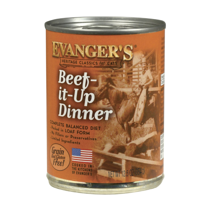 Evanger's Heritage Classic Wet Cat Food Beef It Up 12ea/128 oz, 12 pk for your Pet Cat with Pet Store X!