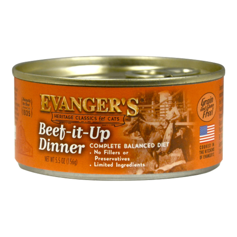 Evanger's Heritage Classic Wet Cat Food Beef It Up 24ea/55 oz, 24 pk for your Pet Cat with Pet Store X!