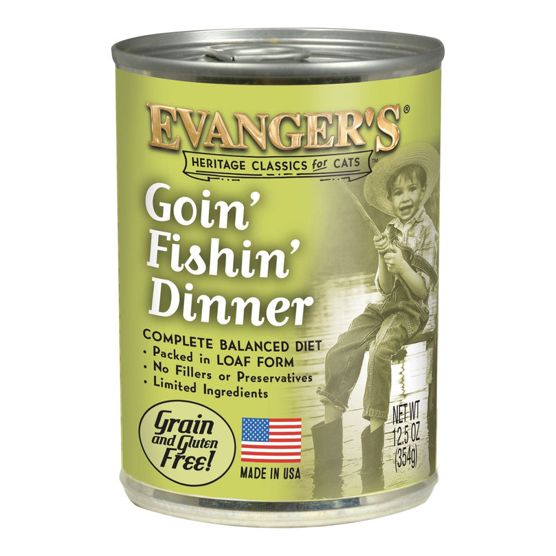 Evanger's Heritage Classic Wet Cat Food Goin' Fishin' 12ea/128 oz, 12 pk for your Pet Cat with Pet Store X!