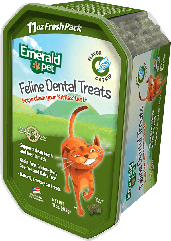 Emerald Pet Feline Dental Cat Treats Catnip 11oz for your Pet Cat with Pet Store X!