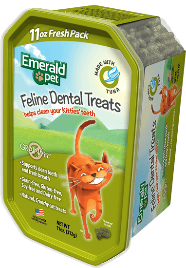 Emerald Pet Feline Dental Cat Treats Tuna 11oz for your Pet Cat with Pet Store X!