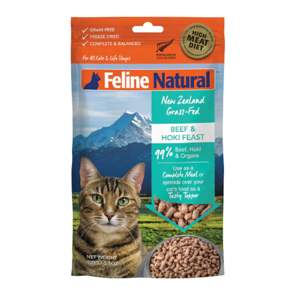 Feline Natural Cat Freeze-Dried Beef & Hoki Topper 3.5oz. - Pet Store X