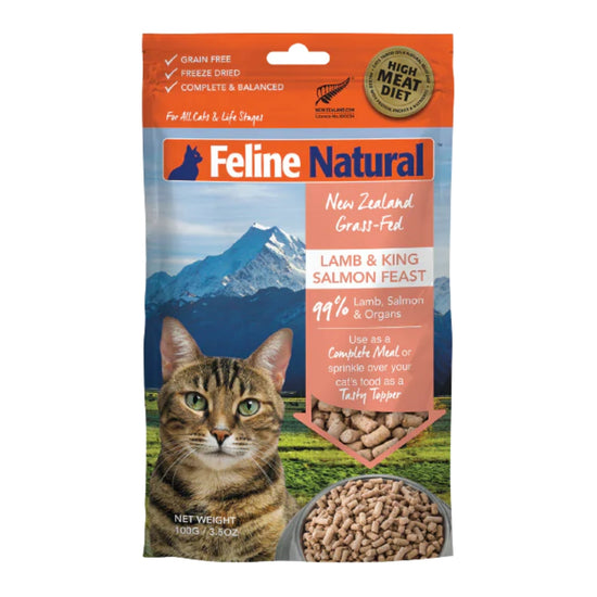 Feline Natural Cat Freeze-Dried Lamb & Salmon Topper 35oz for your Pet Cat with Pet Store X!