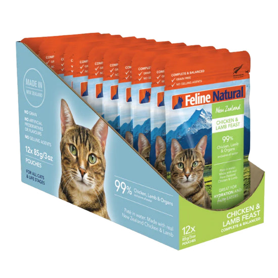 Feline Natural Cat Grain Free Chicken Lamb 3oz Pouch 12 Pieces (Case of 12) for your Pet Cat with Pet Store X!