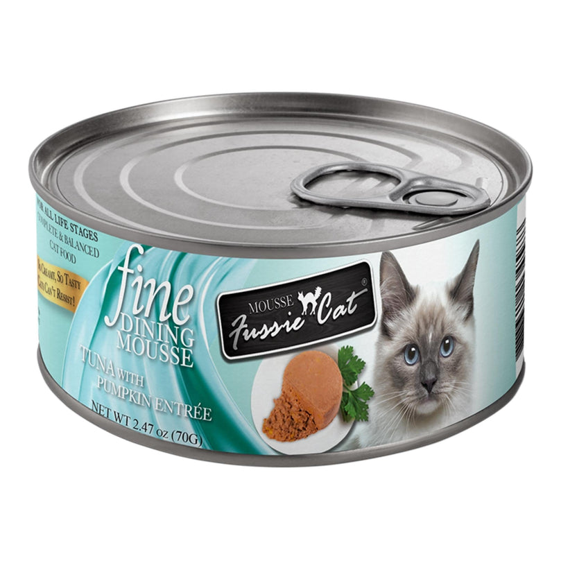 **Fussie Cat Fine Dining Mousse Tuna with Pumpkin 2.47oz. (Case of 24) - Pet Store X