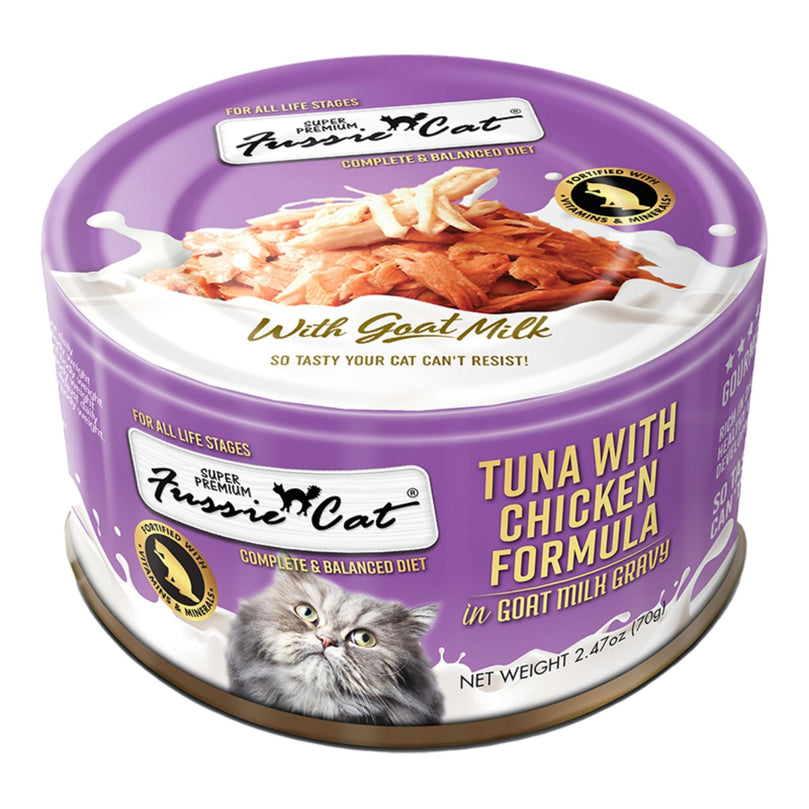 **Fussie Cat Premium Tuna with Chicken in Goat milk Gravy 247oz (Case of 24) for your Pet Cat with Pet Store X!