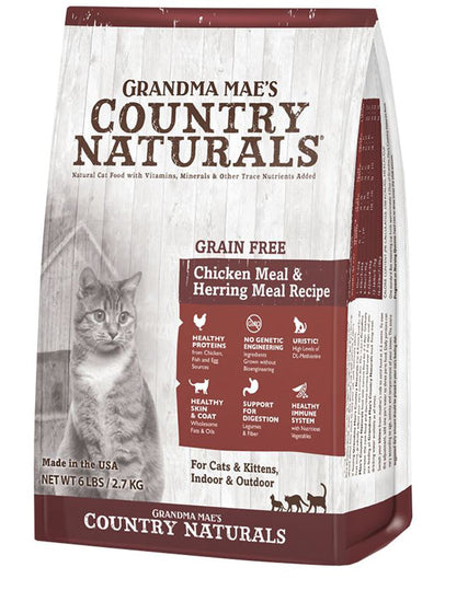 Grandma Mae's Country Naturals Grain Free Dry Cat Food Chicken 1ea/6 lb for your Pet Cat with Pet Store X!