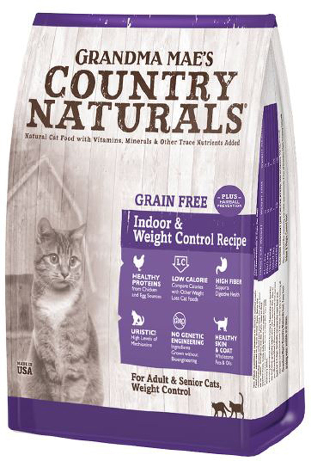 Grandma Mae's Country Naturals Grain Free Indoor & Weight Control Dry Cat Food Chicken 1ea/12 lb for your Pet Cat with Pet Store X!