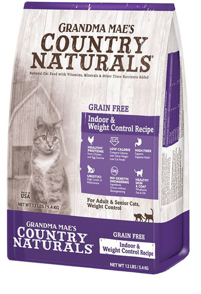 Grandma Mae's Country Naturals Grain Free Indoor & Weight Control Dry Cat Food Chicken 1ea/4 lb for your Pet Cat with Pet Store X!