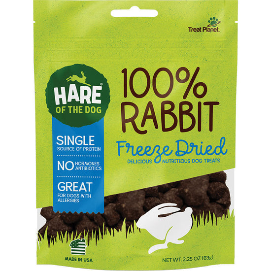 Hare of the Dog 100% Rabbit Freeze-Dried Treats 225oz for your Pet Dog with Pet Store X!