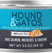 Hound and Gatos Cat Grain Free Salmon; Mackerel and Sardine 55oz (Case of 24) for your Pet Cat with Pet Store X!