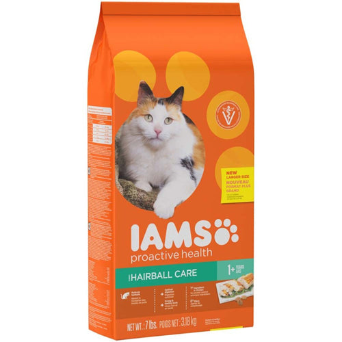 IAMS Proactive Health Hairball Care Adult Dry Cat Food Chicken & Salmon 1ea/7 lb - Pet Store X