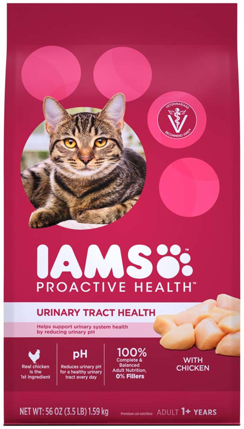 IAMS Proactive Health Urinary Tract Health Adult Dry Cat Food Chicken 1ea/35 lb for your Pet Cat with Pet Store X!