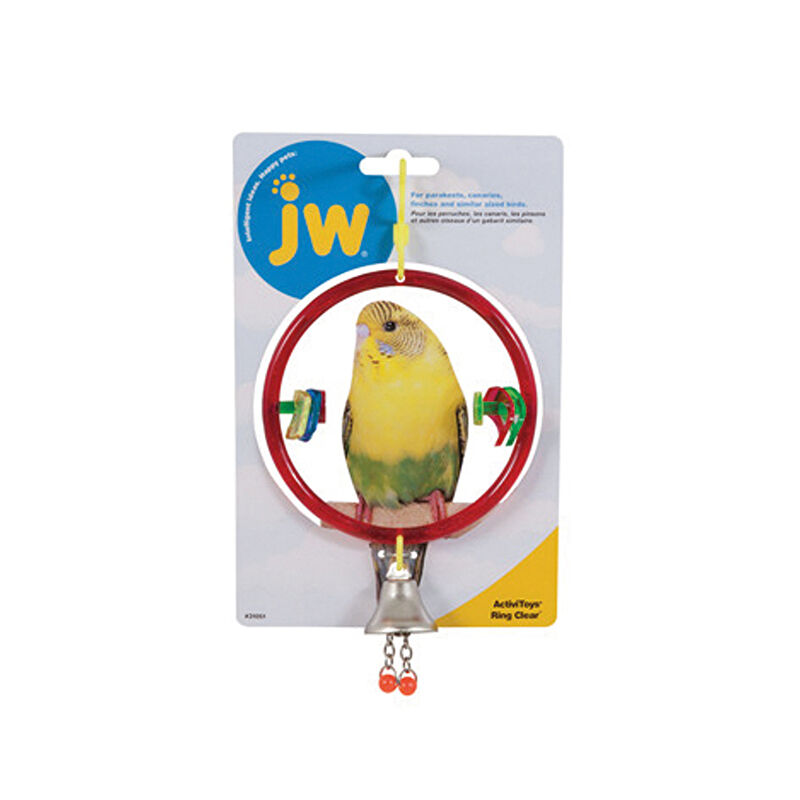 JW Pet ActiviToy Ring Clear Bird Toy Multi-Color 1ea/SM/MD - Pet Store X