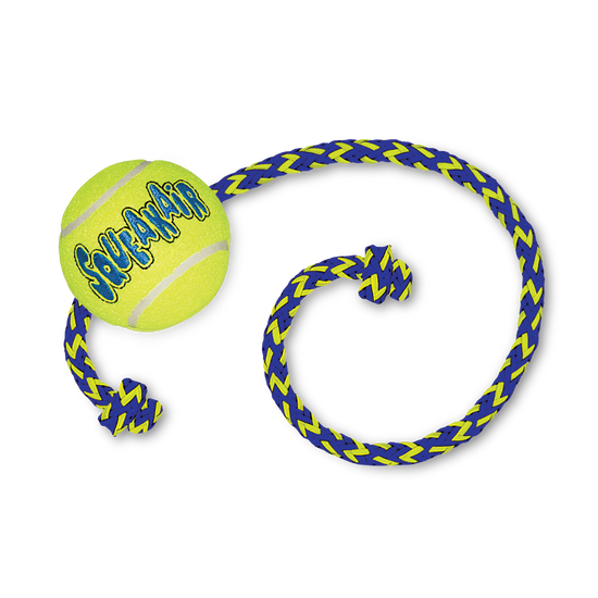 KONG Air Dog Squeaker Tennis Ball With Rope Dog Toy 1ea/MD - Pet Store X