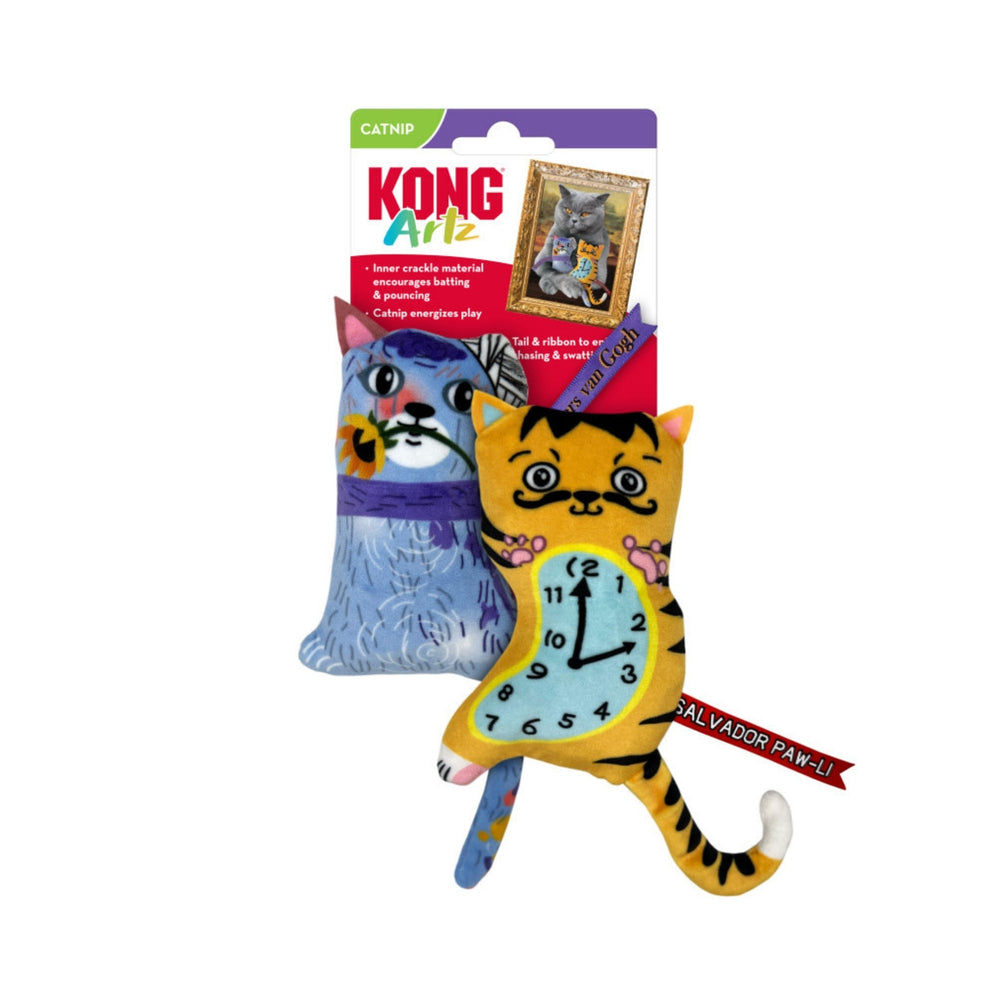 KONG Artz Catnip Cat Toy Salvador PawLi Whiskers van Gogh, 1ea/2 pk - Pet Store X