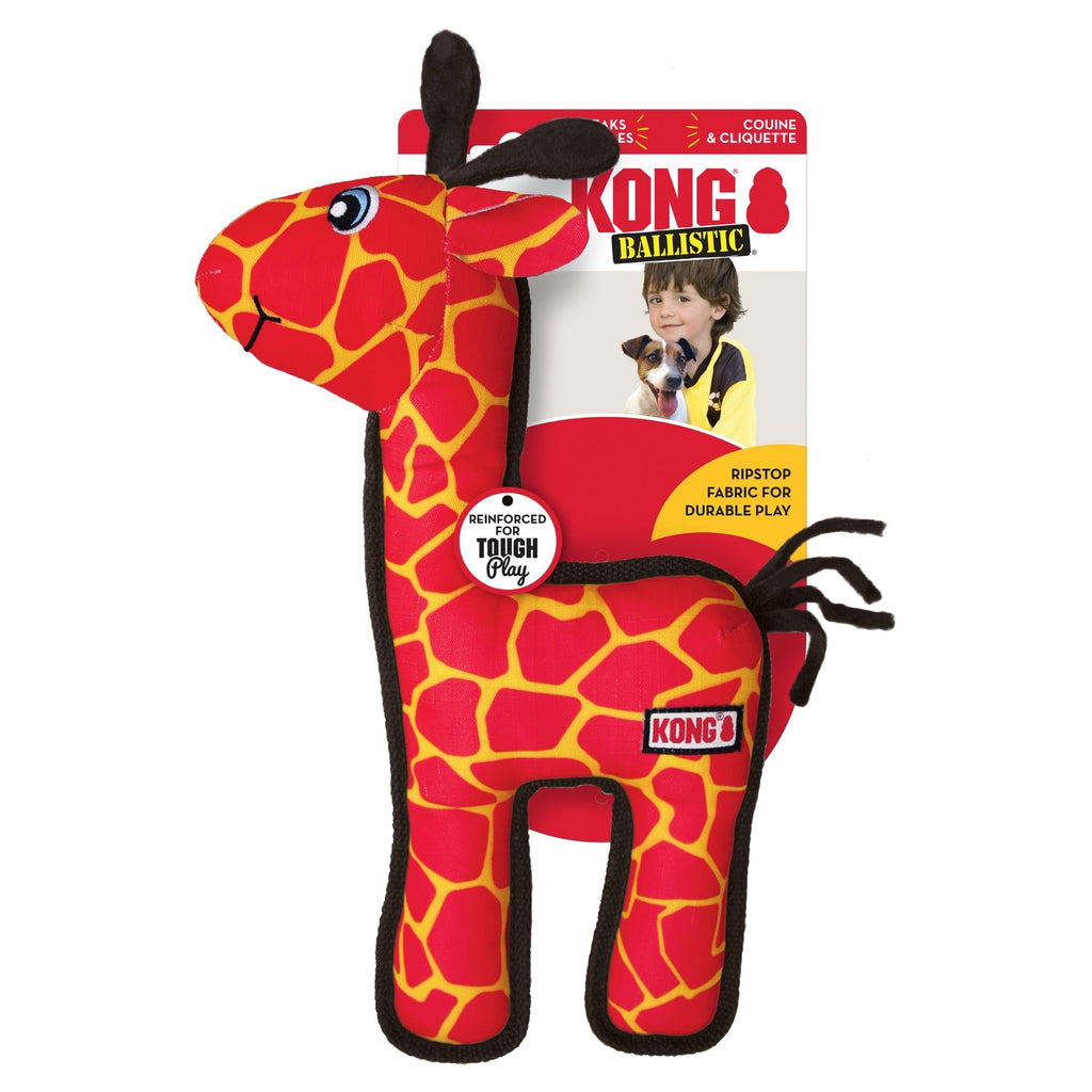 KONG Ballistic Dog Toy Giraffe, MD/LG (2 pack) for your Pet Dog with Pet Store X.