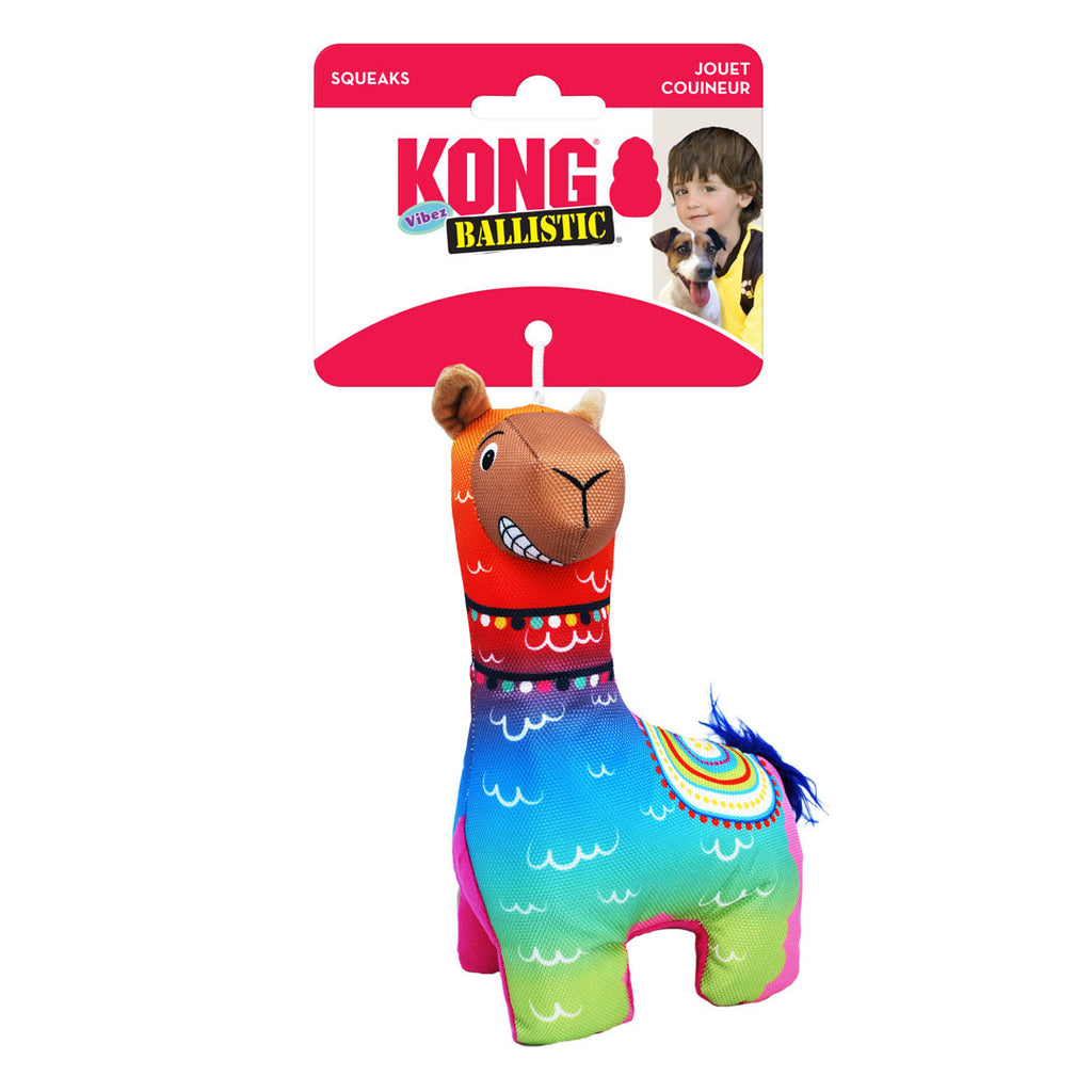 KONG Ballistic Vibez Llamas Dog Toy Assorted 1ea/MD/LG for your Pet Dog with Pet Store X.