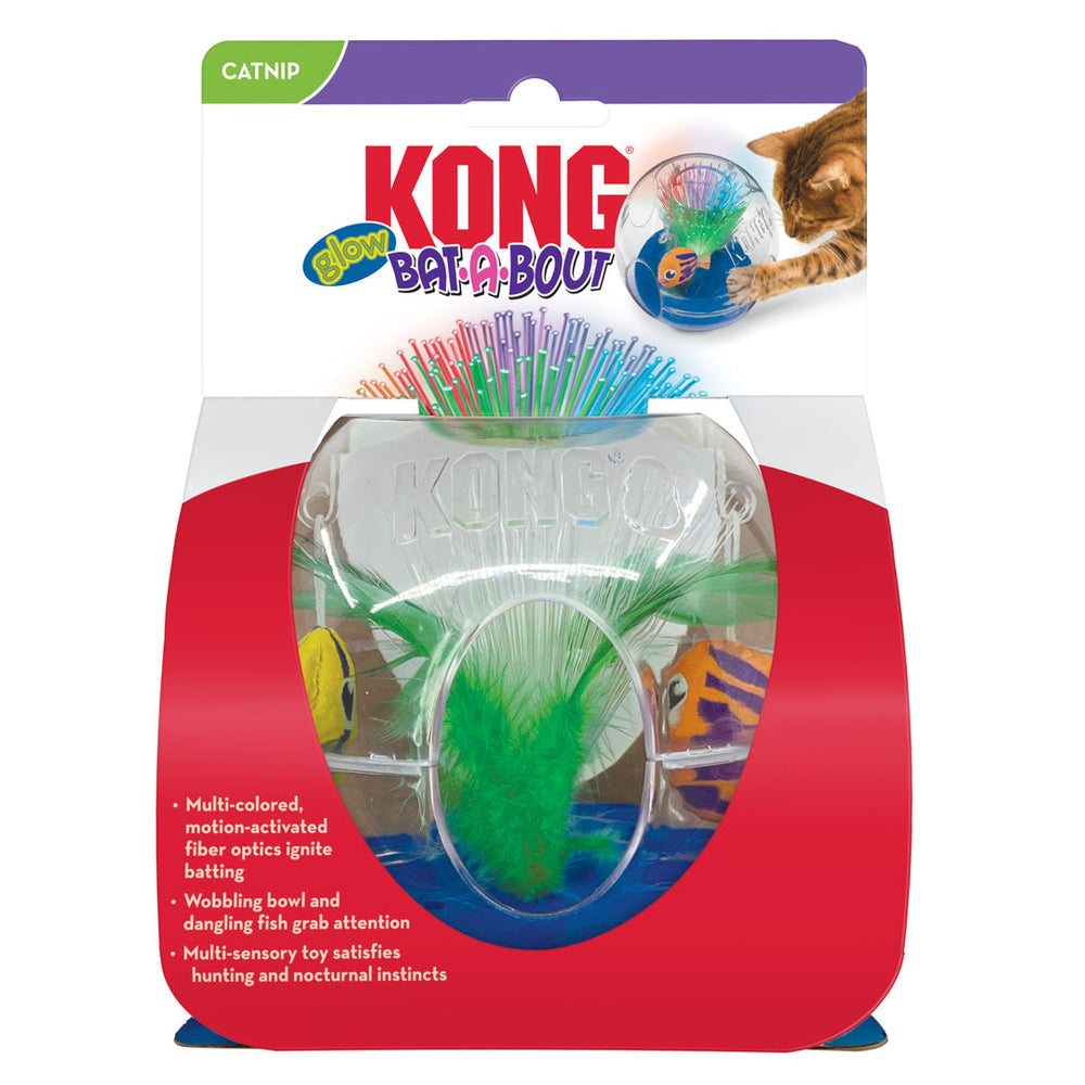 KONG Bat-A-Bout Glow Aquarium Cat Toy 1ea/MD - Pet Store X