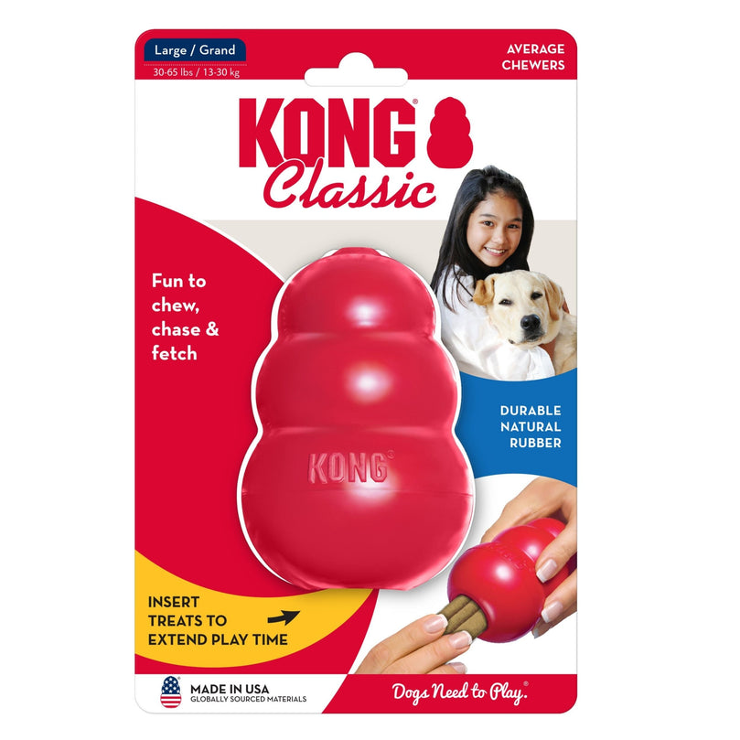 KONG Classic Dog Toy 1ea/LG for your Pet Dog with Pet Store X.