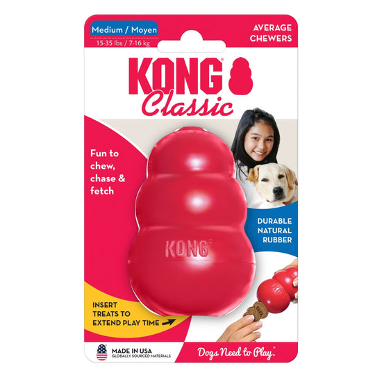 KONG Classic Dog Toy 1ea/MD for your Pet Dog with Pet Store X.