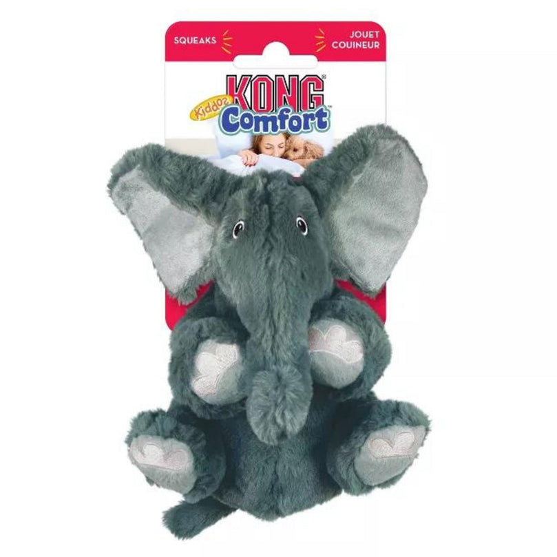 KONG Comfort Kiddos Elephant Dog Toy Gray 1ea/XS - Pet Store X