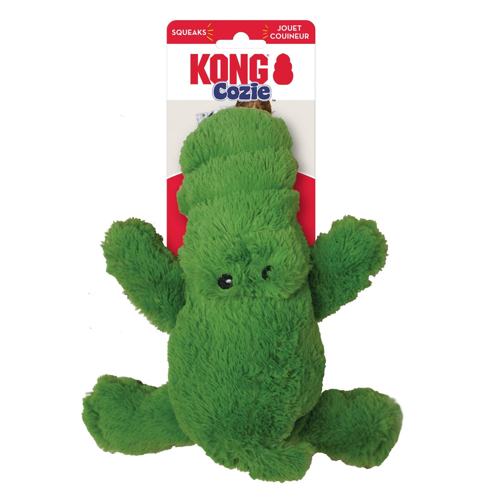 KONG Cozie Ali Alligator Plush Dog Toy Green 1ea/MD for your Pet Dog with Pet Store X.