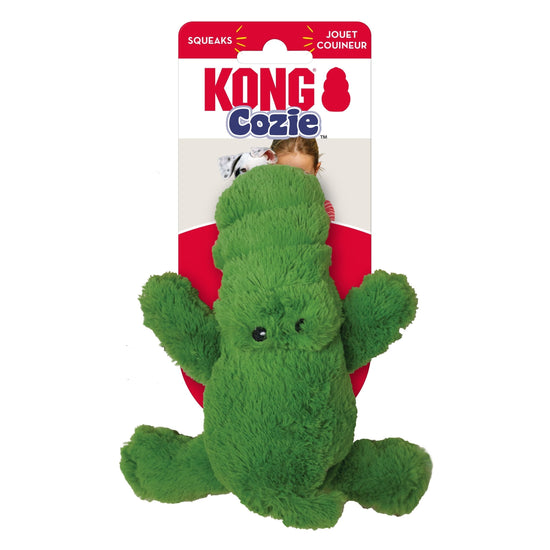 KONG Cozie Ali Alligator Plush Dog Toy Green 1ea/SM for your Pet Dog with Pet Store X.