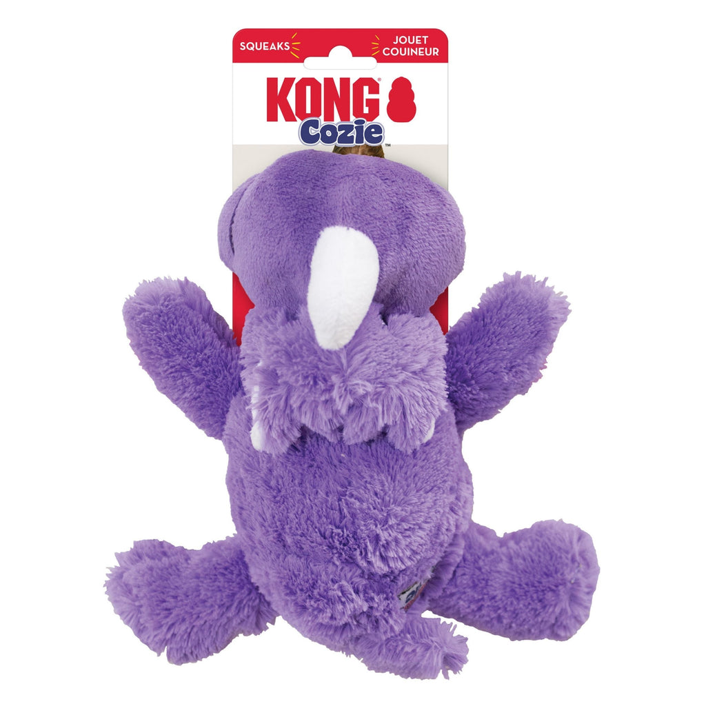 KONG Cozie Rosie Rhino Plush Dog Toy Purple 1ea/MD for your Pet Dog with Pet Store X.