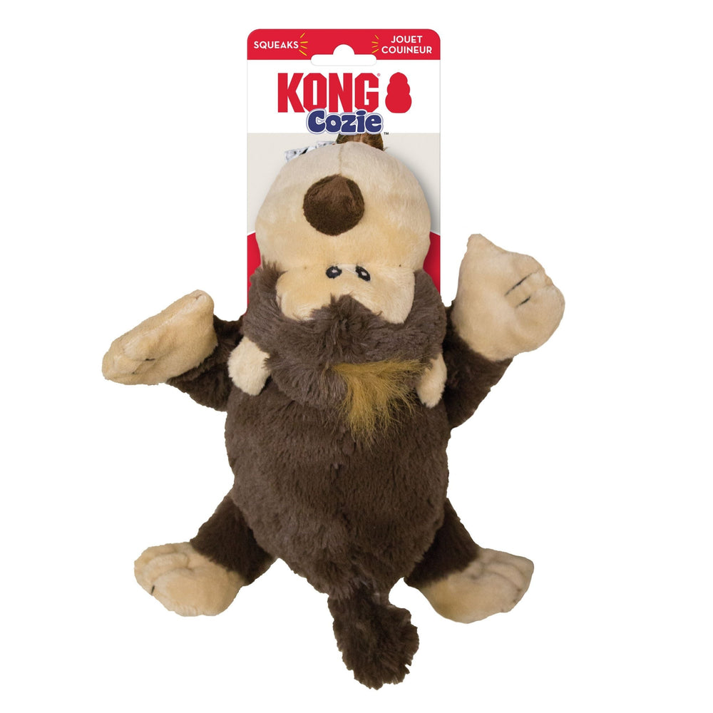 KONG Cozie Spunky Monkey Plush Dog Toy Brown 1ea/MD - Pet Store X